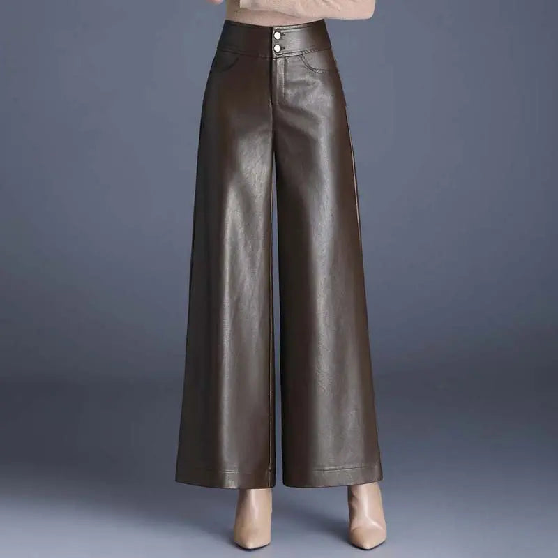 High Waist Thickened Loose Big Leg Straight All-matching Wide Leg Pants For Women hercurva
