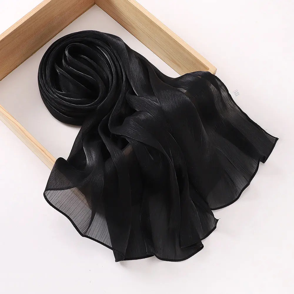 Breathable Cool Island Satin Smooth Silk Toe Scarf hercurva