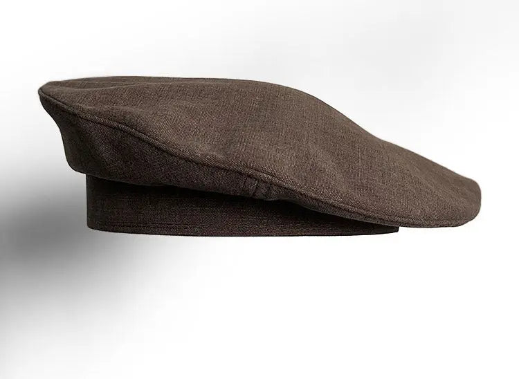 Dark Beret For Women With Large Faces Black Painters Cap hercurva