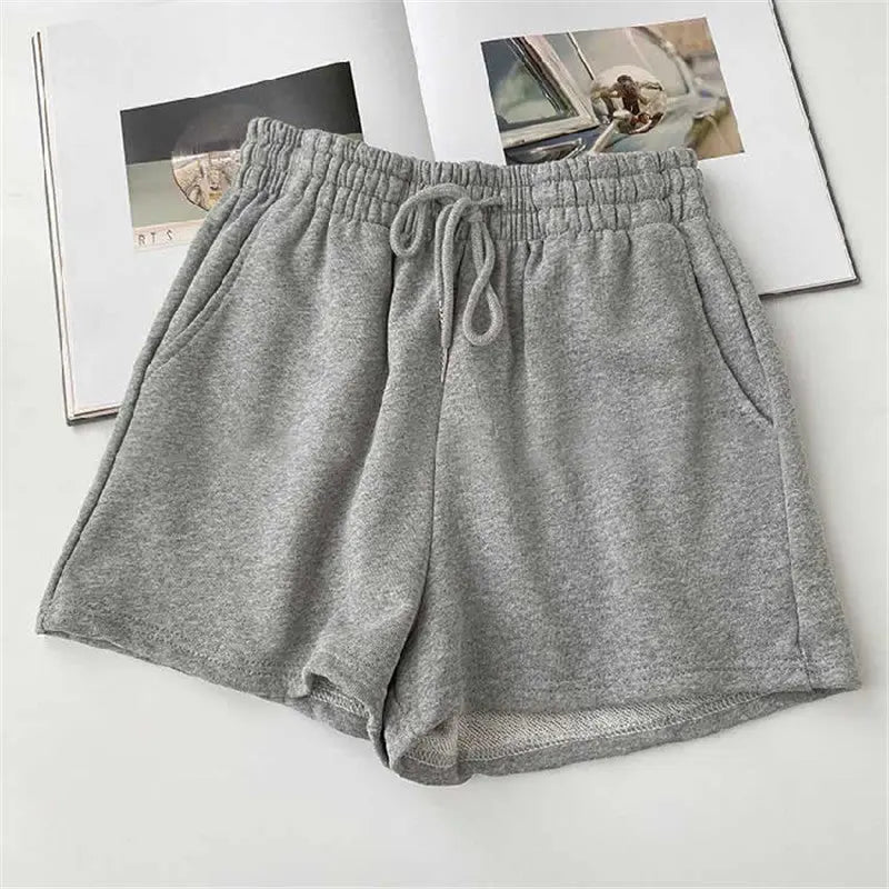 High Waist Loose Thin Versatile Wide Leg A-line Hot Pants hercurva