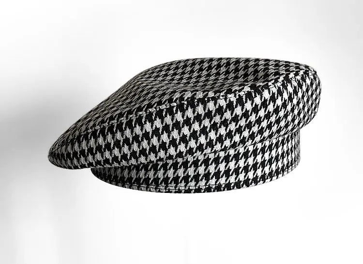 Dark Beret For Women With Large Faces Black Painters Cap hercurva