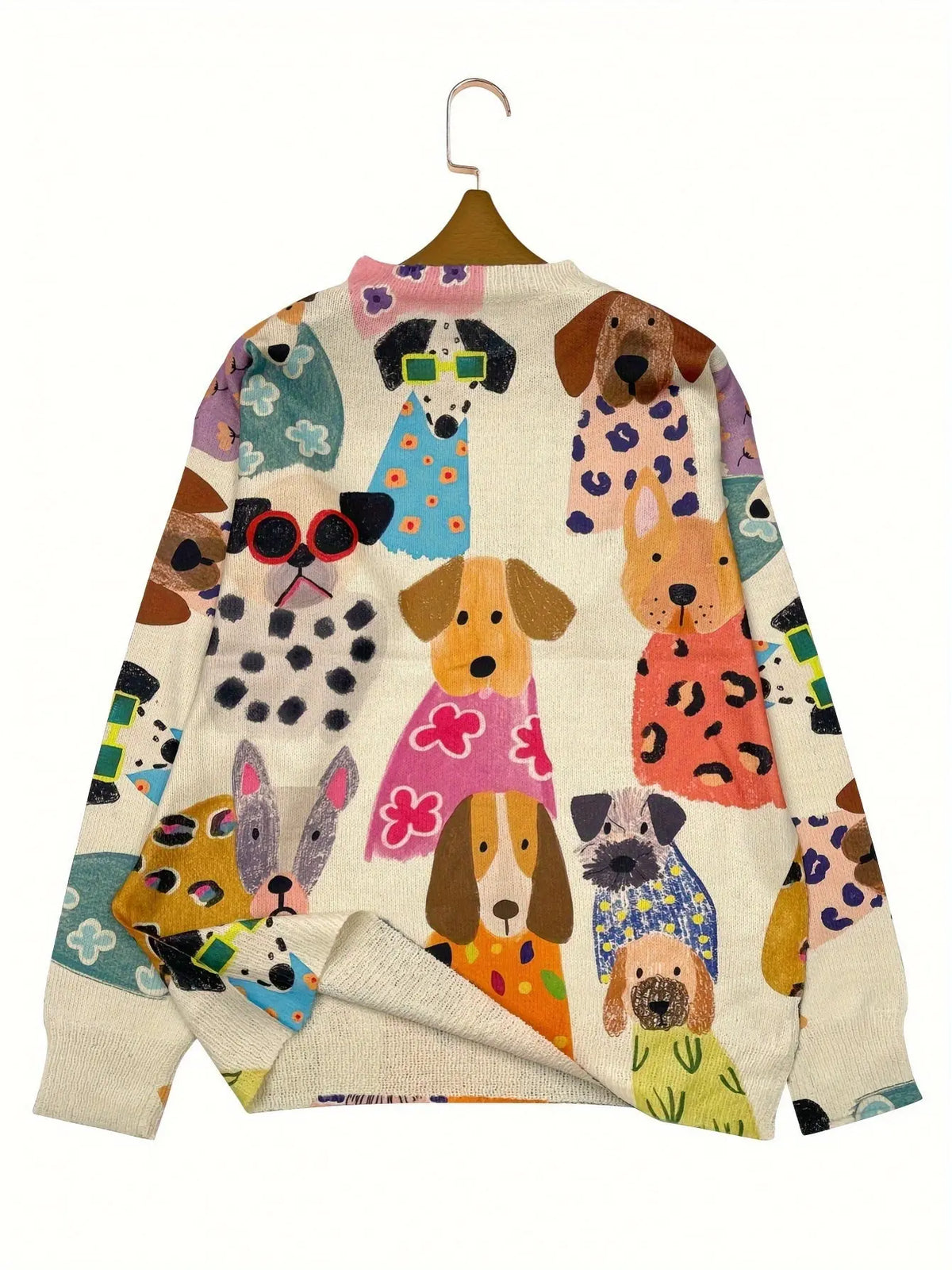 Color Printed Light And Transparent Sweater hercurva