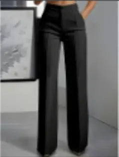 New Cross-border European And American Women's Solid Color Suit Pants Wide-leg Trousers hercurva