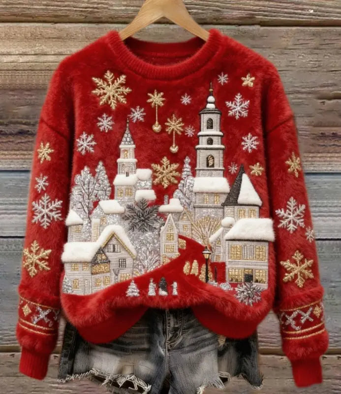 Christmas Retro Green Unisex Sweater hercurva