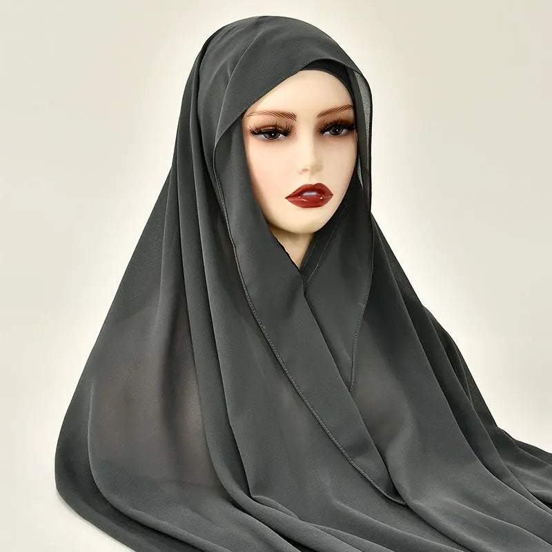 Lazy Chiffon Convenient Headscarf Magnetic Buckle Fixed hercurva