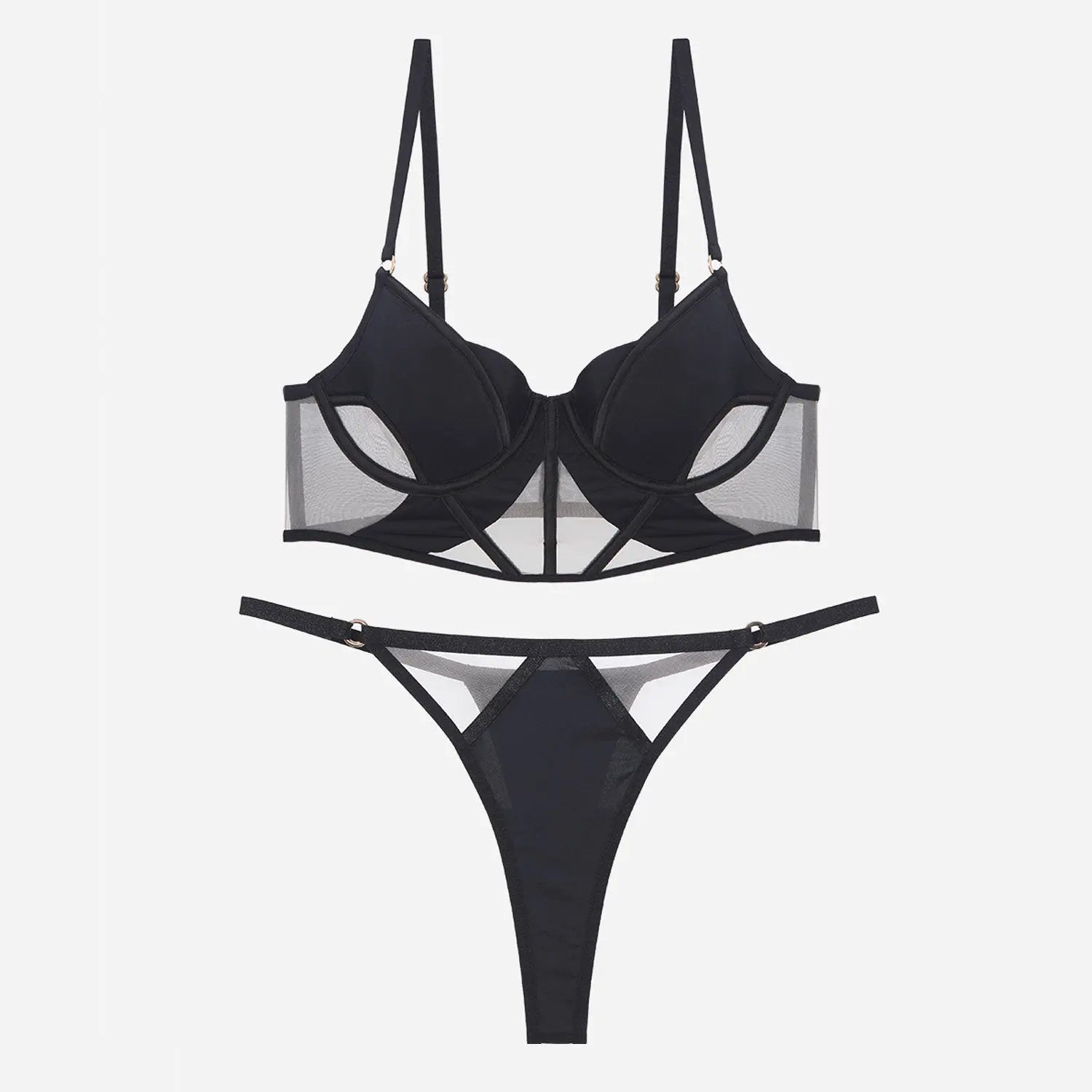 Glossy Mesh Hollow French Underwear Women hercurva
