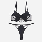 Glossy Mesh Hollow French Underwear Women hercurva