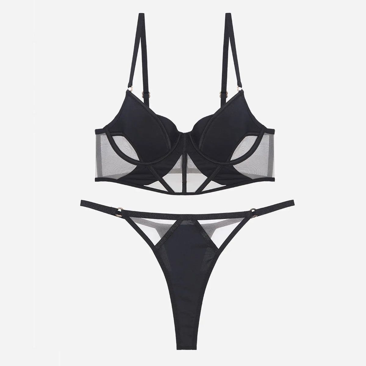 Glossy Mesh Hollow French Underwear Women hercurva