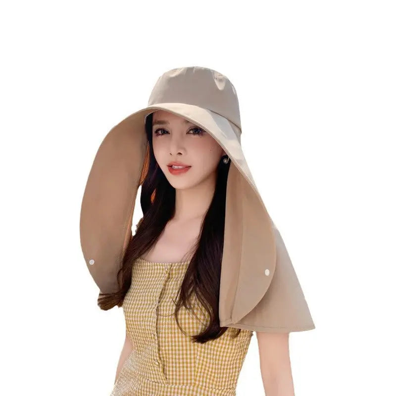 Integrated Neck And Shawl Sunscreen Hat hercurva