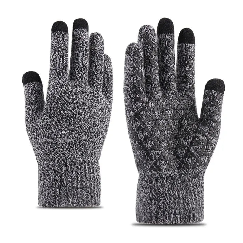 Knitted Winter Warm Touchscreen Gloves Made Of Wool hercurva