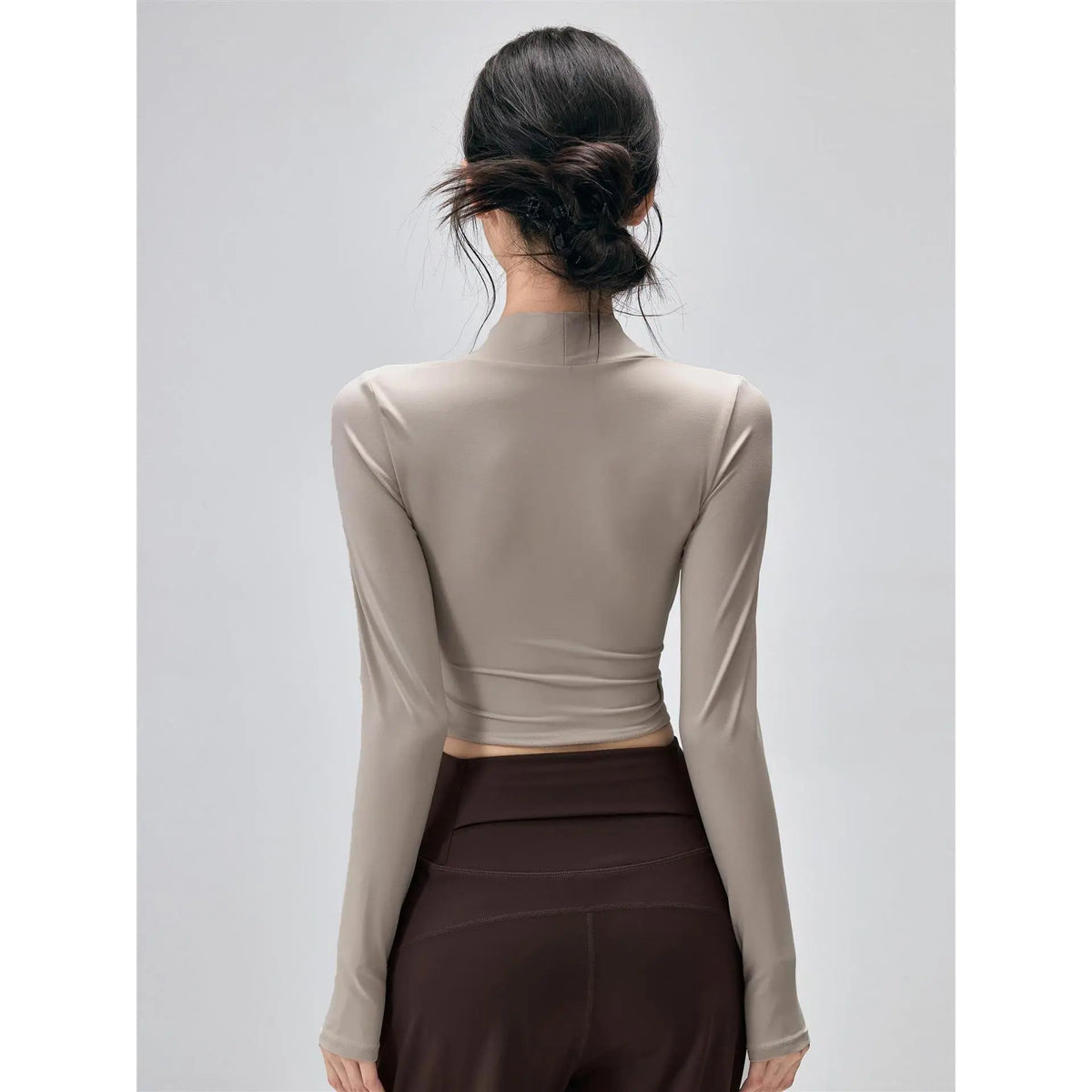 Fitness Top With Chest Pads Yoga WearTight-fitting Long-sleeve Activewear hercurva