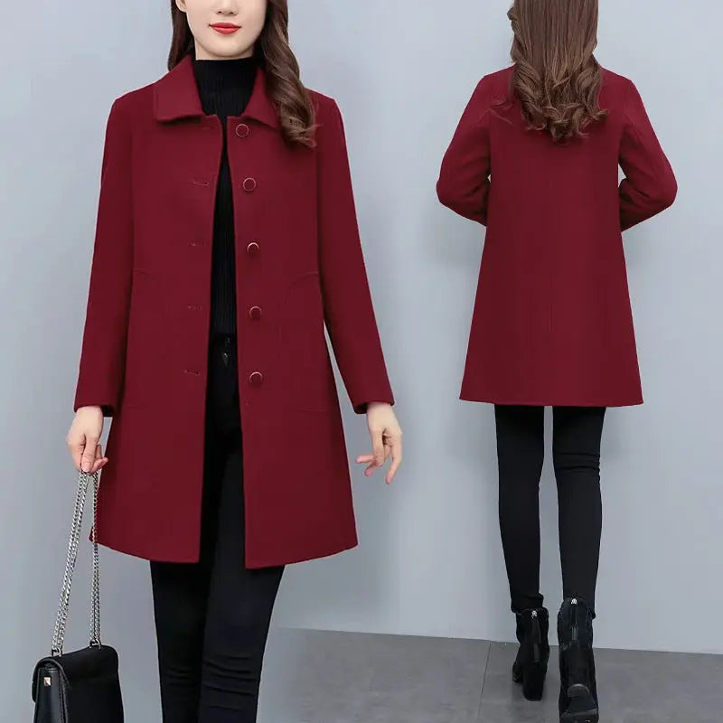 Autumn And Winter Woolen Coat Women hercurva