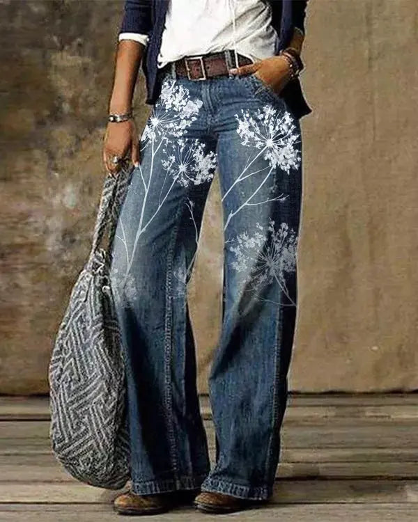Diagonal Cloth Jeans 3D Pattern Casual Pants hercurva