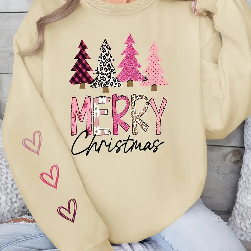 Women's Casual Printed Round Neck Long Sleeve Top hercurva