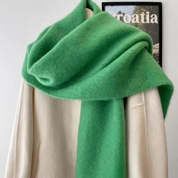 Women's Wool-like Autumn And Winter Solid Color Comfortable Scarf High Quality hercurva