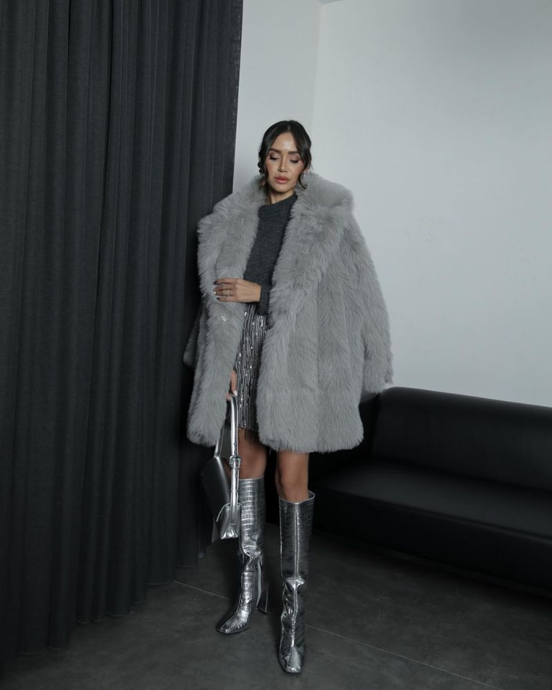 RUTTY - Elegant faux fur coat #PET4946