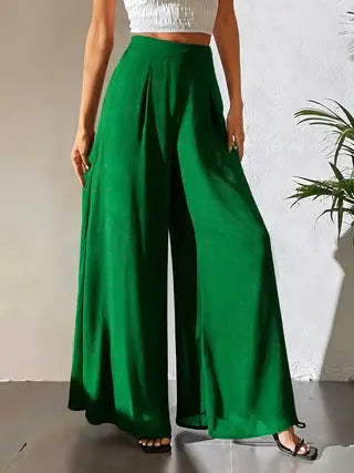 Casual Chiffon Wide-leg Pants Loose Trousers hercurva