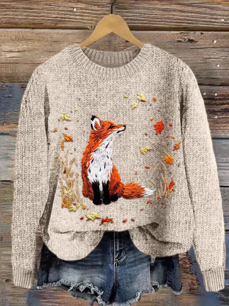 Casual Round Neck Sweater Couple's Tops hercurva