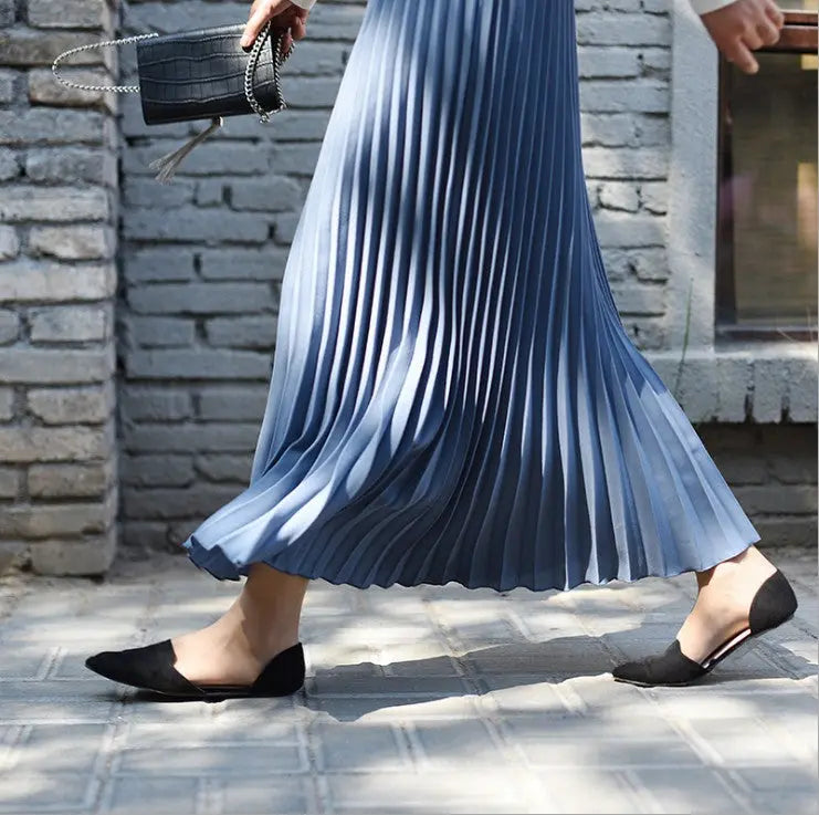 Solid color pleated skirt hercurva