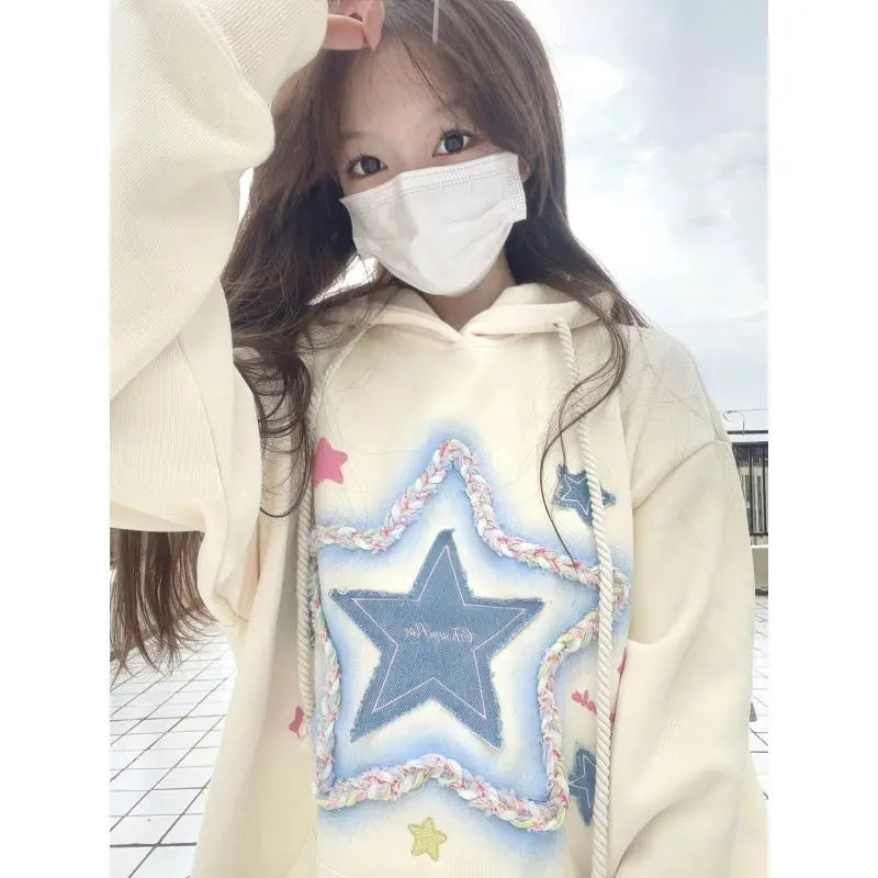 XINGX Embroidered Niche Design Hooded Sweater For Women hercurva