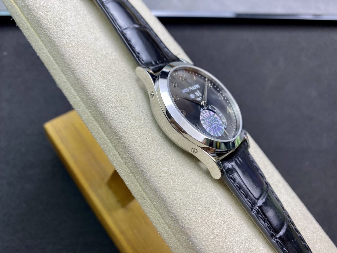 PATEK CALATRAVA MOONPHASE ANNUAL CALENDAR STEEL CASE GREY DIAL