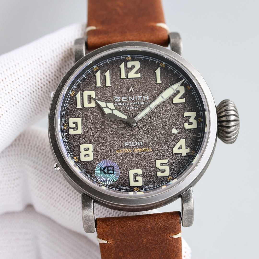 PYLOT TYPE 20 45MM STEEL BROWN DIAL