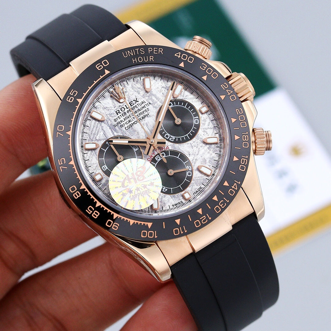 DAYTONA 40 CERAMIC ROSE GOLD METEORITE DIAL