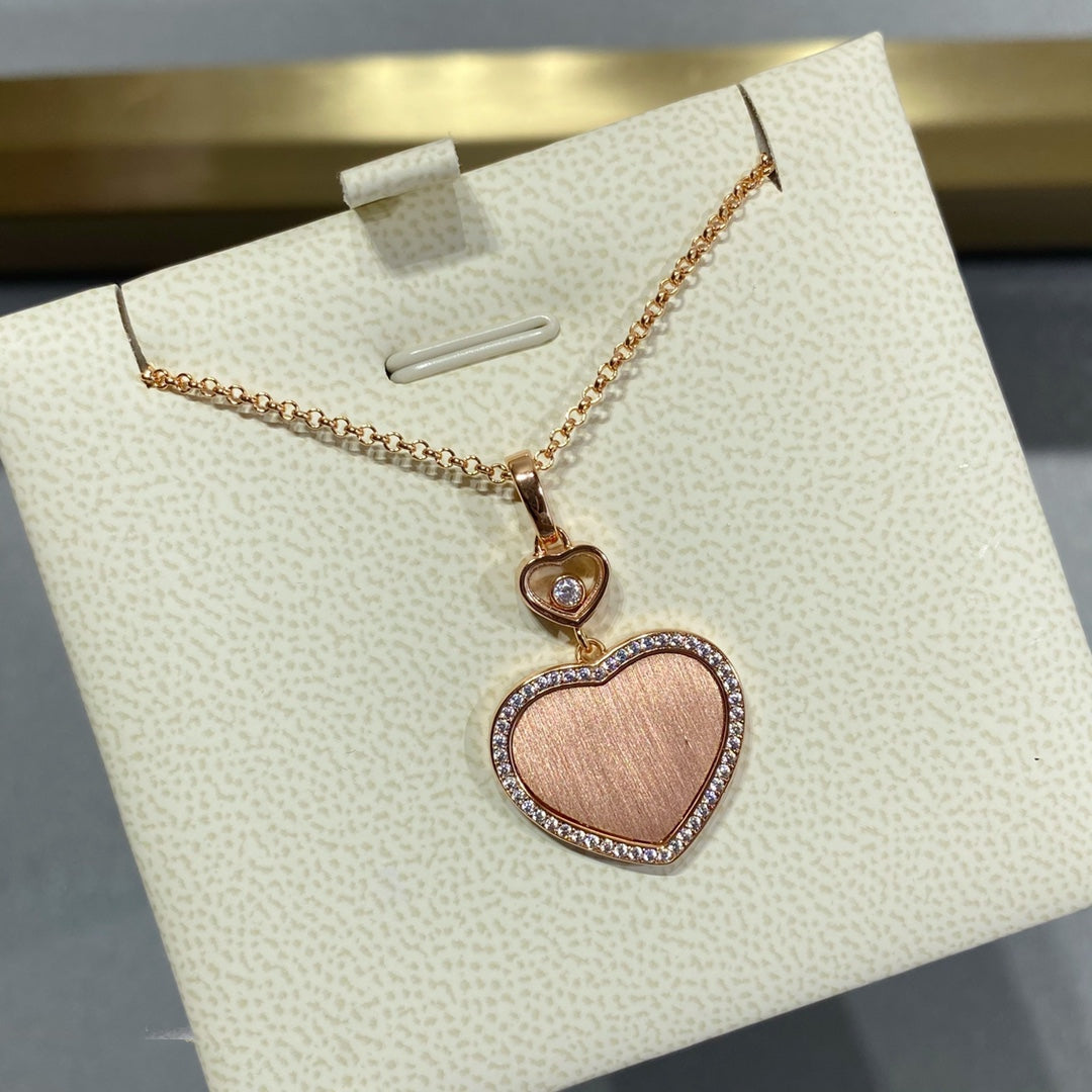 HAPPY HEART GOLD DIAMOND NECKLACE