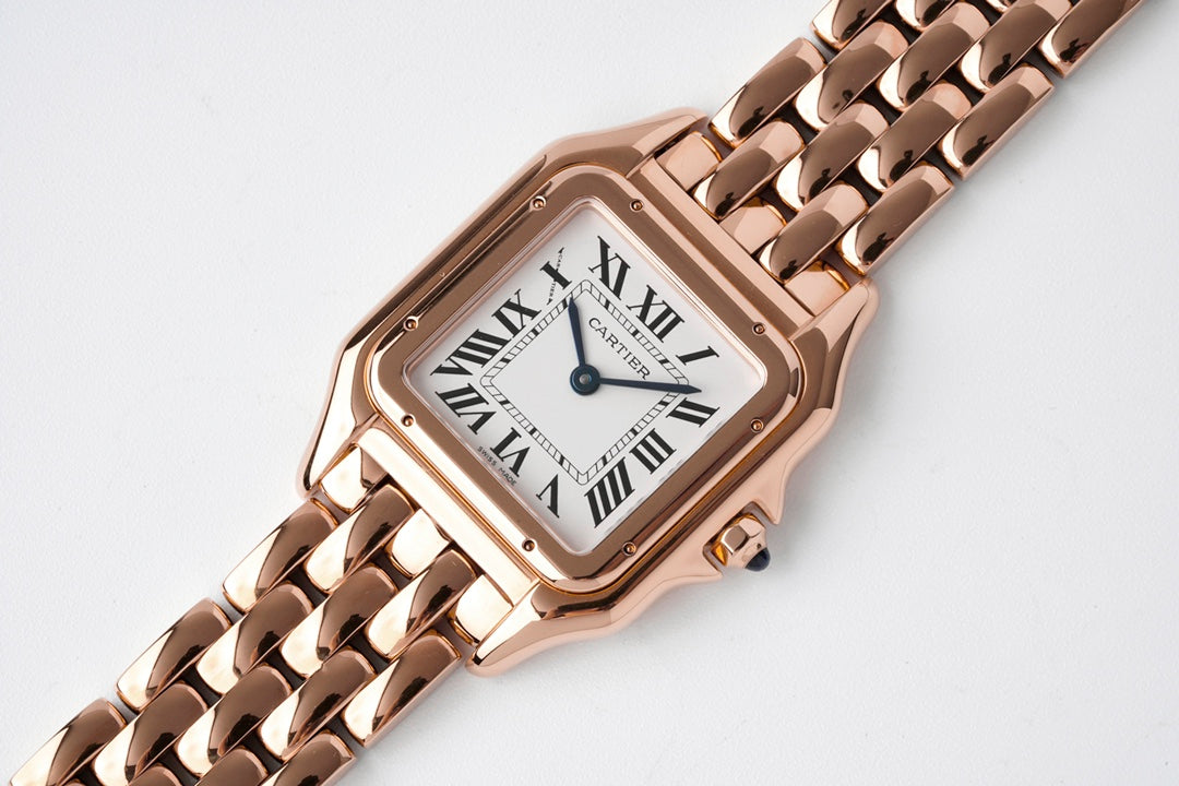 PANTHERE 27MM PINK GOLD WHITE DIAL
