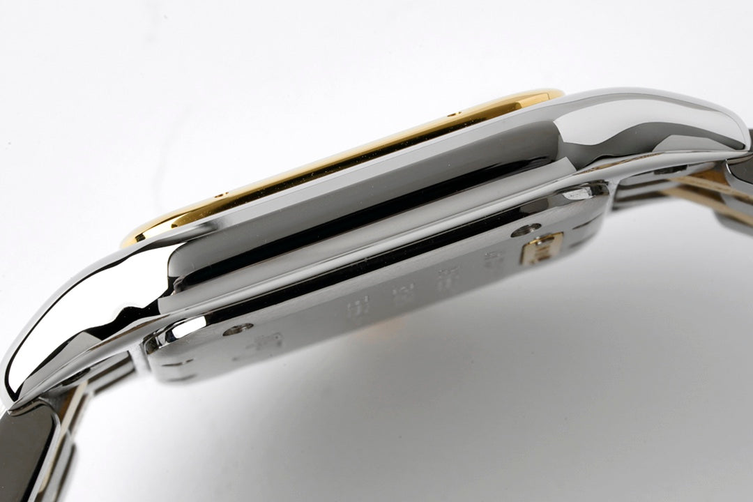 PANTHERE 27MM GOLD SILVER CASE WHITE DIAL