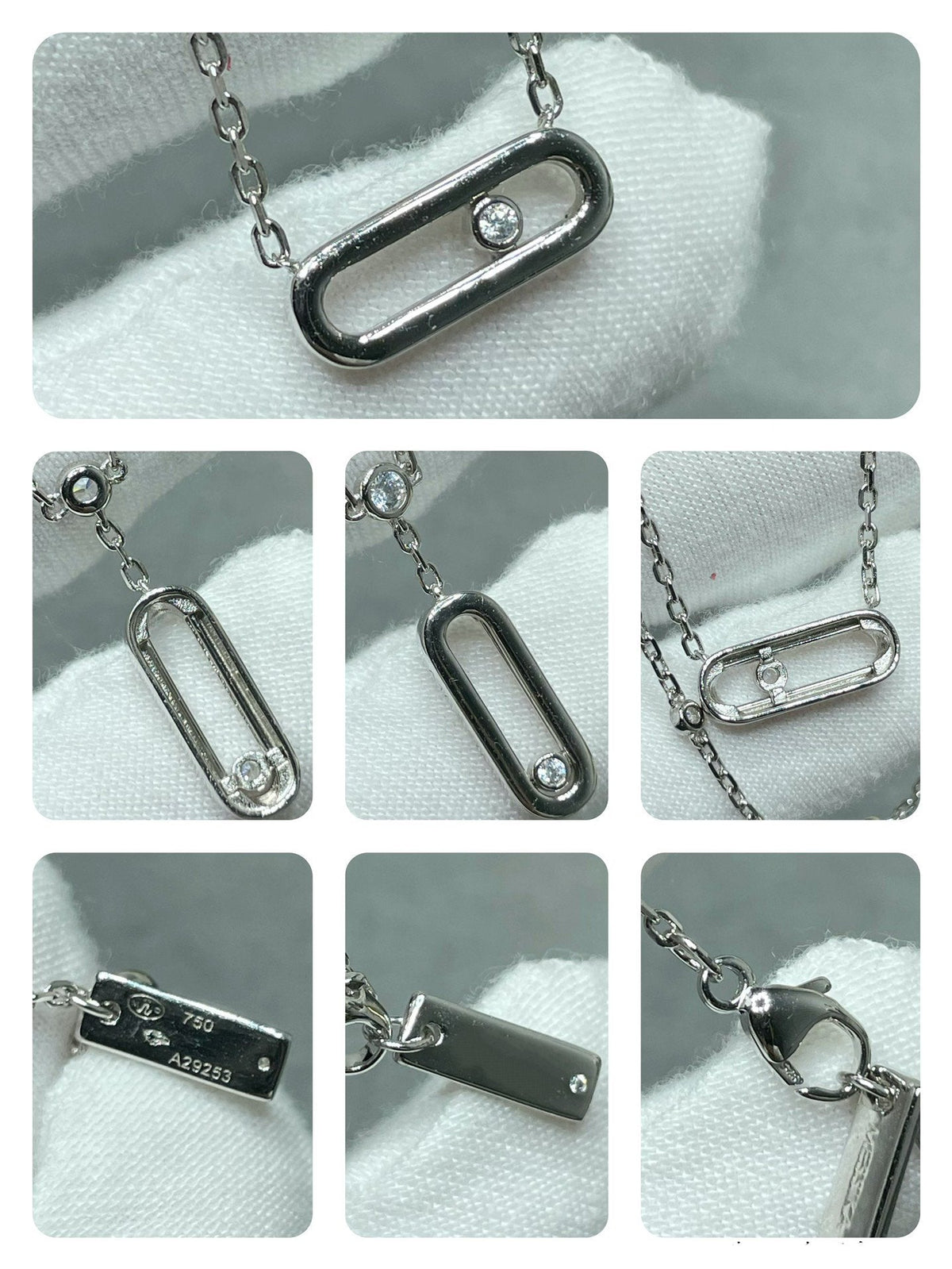 MOVE UNO 2 ROW DIAMOND NECKLACE