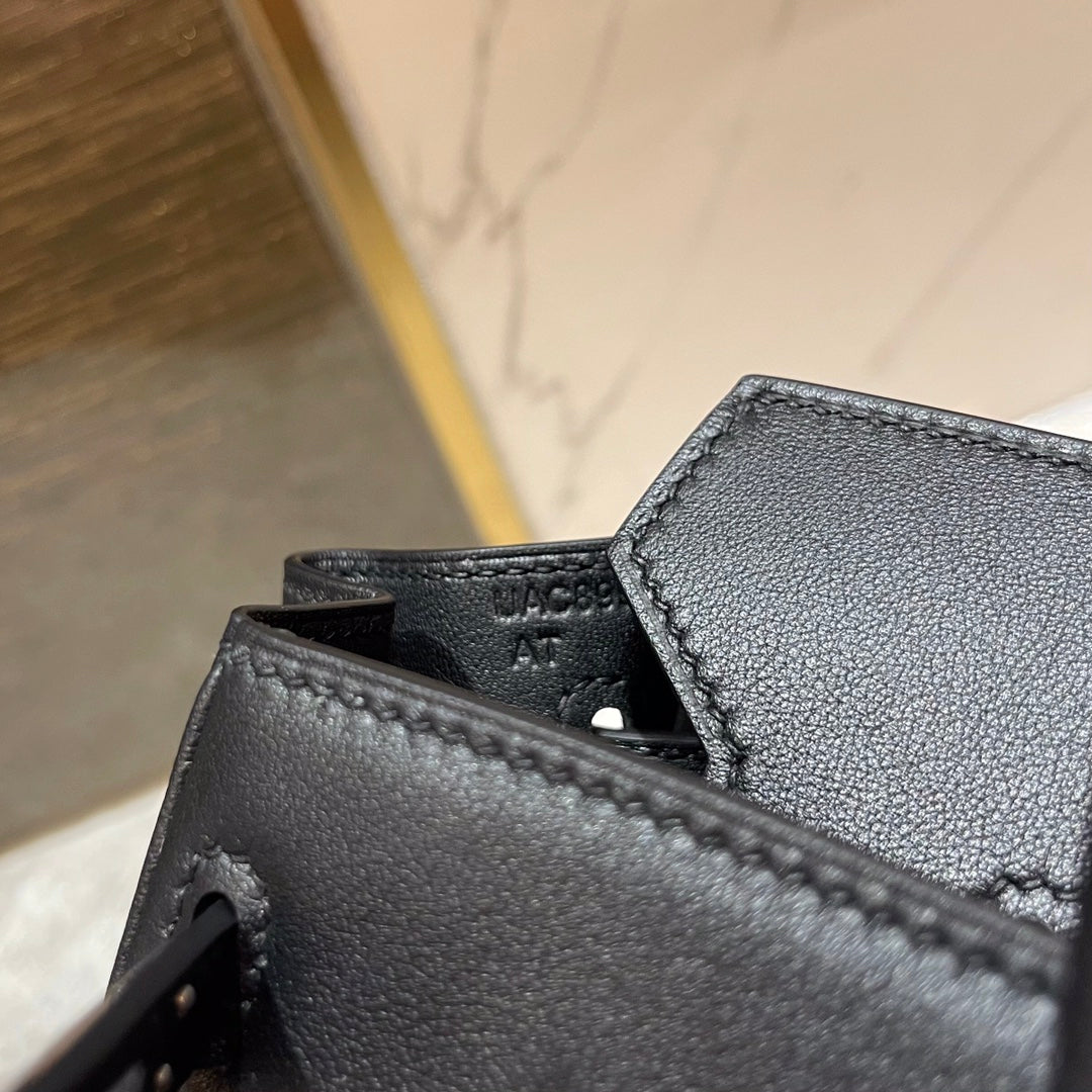 HM BIRKIN 25CM BLACK SWIFT LEATHER GOLD HARDWARE