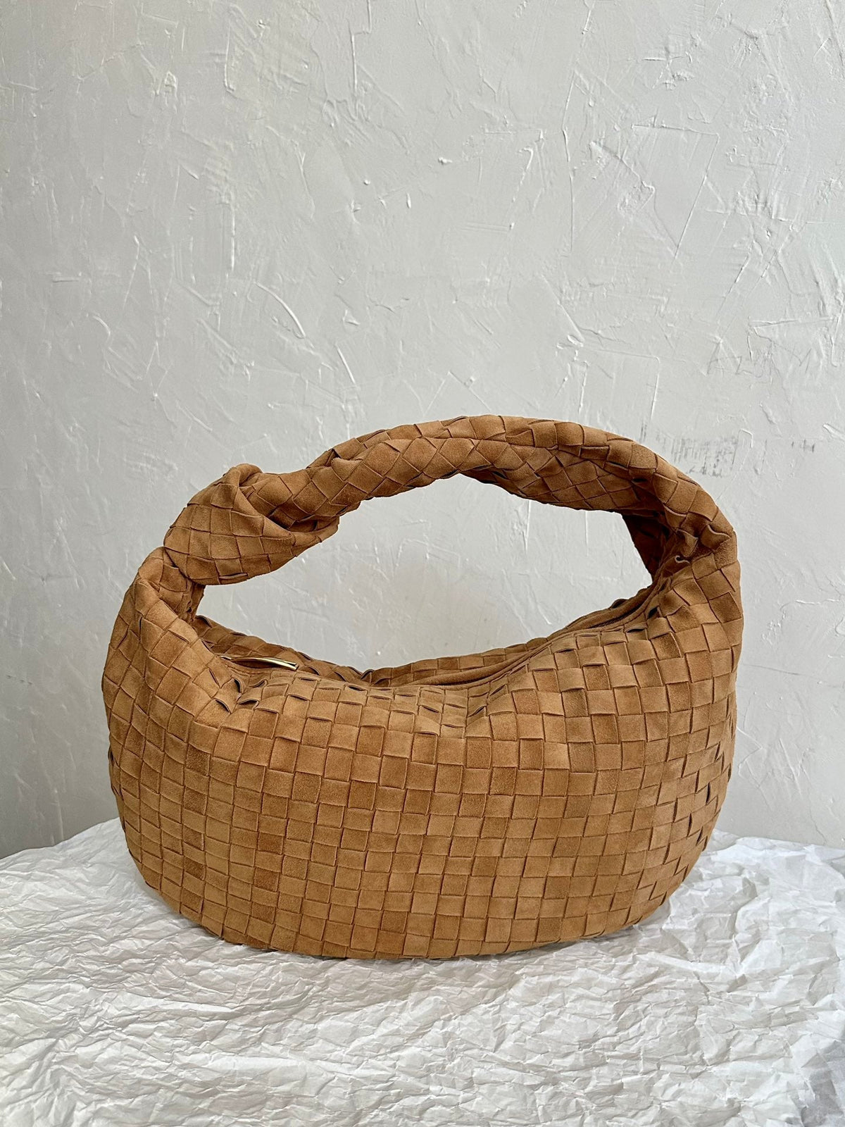 BV SMALL JODIE 36CM BROWN SUEDE LEATHER