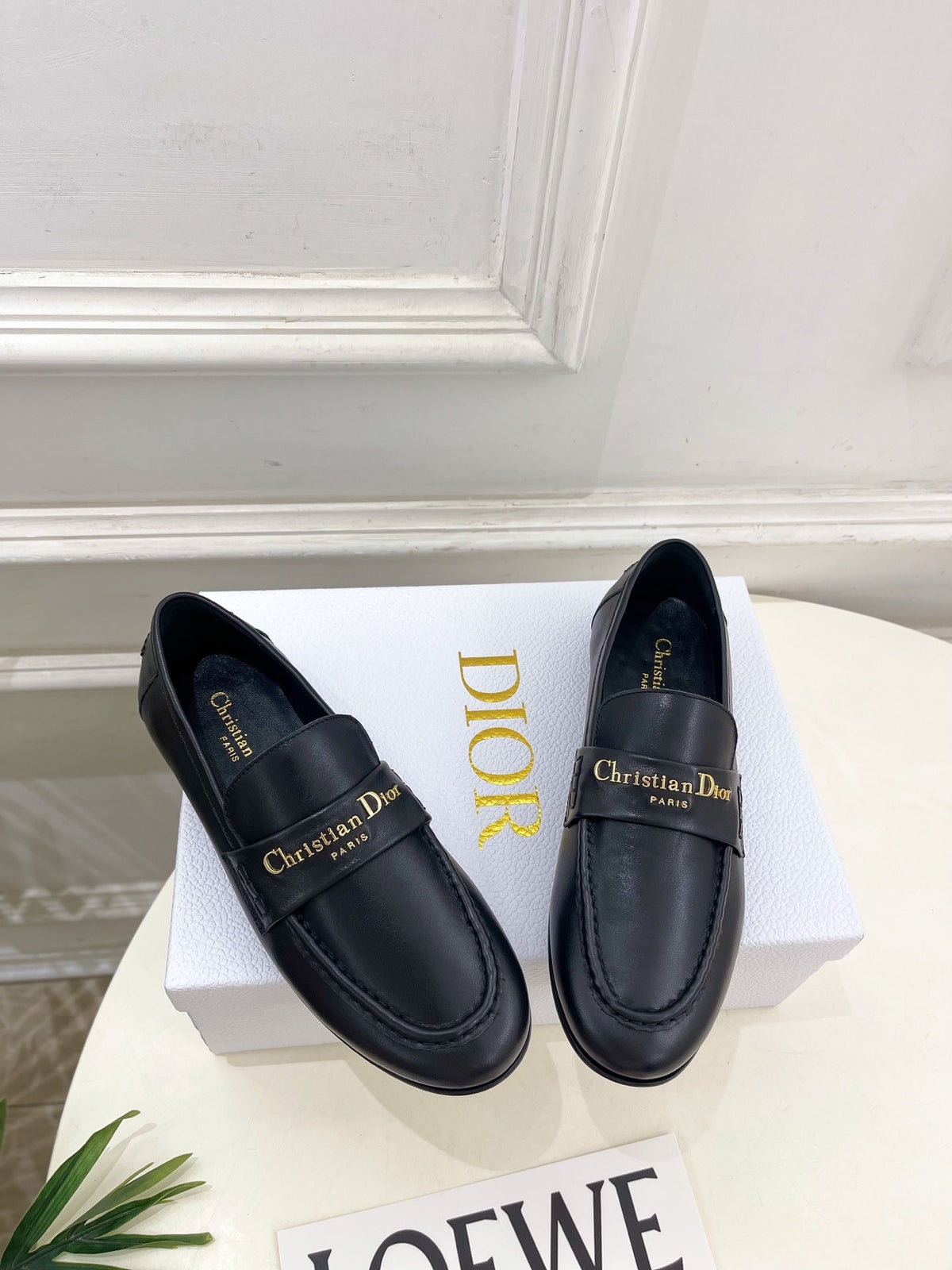 Dior 25 Boy Loafer Black Gold Calfskin 172794
