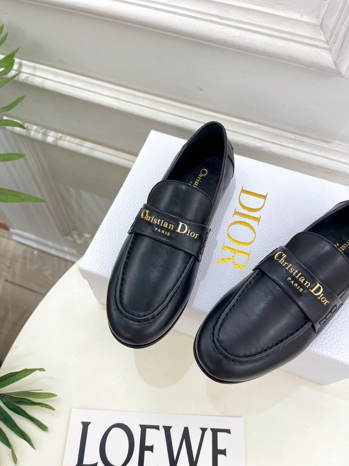 Dior 25 Boy Loafer Black Gold Calfskin 172794