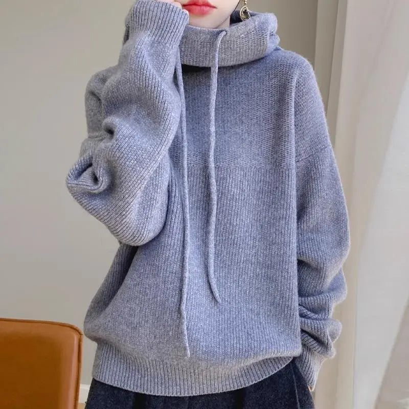Women's Sweater Thicken Lazy Style All-match Long-sleeved Autumn Winter Warm Casual Sweater For Women hercurva