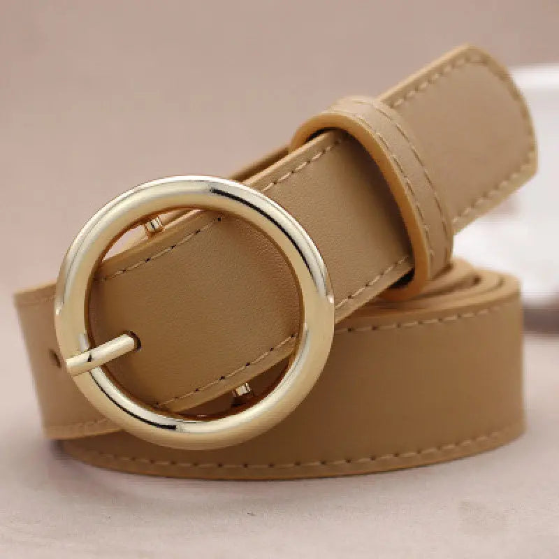 Alloy versatile round buckle belt hercurva