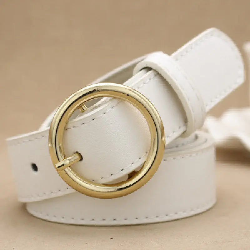 Alloy versatile round buckle belt hercurva