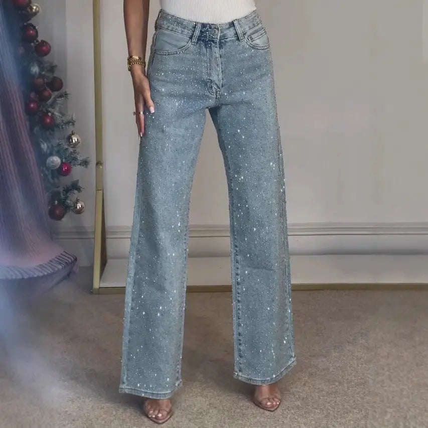 Women's High-end High Waist Straight Personalized Hot Girl High Street Trousers hercurva