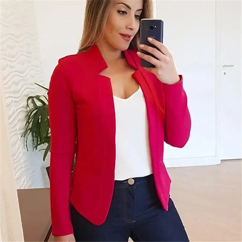 Solid color casual professional blazer hercurva