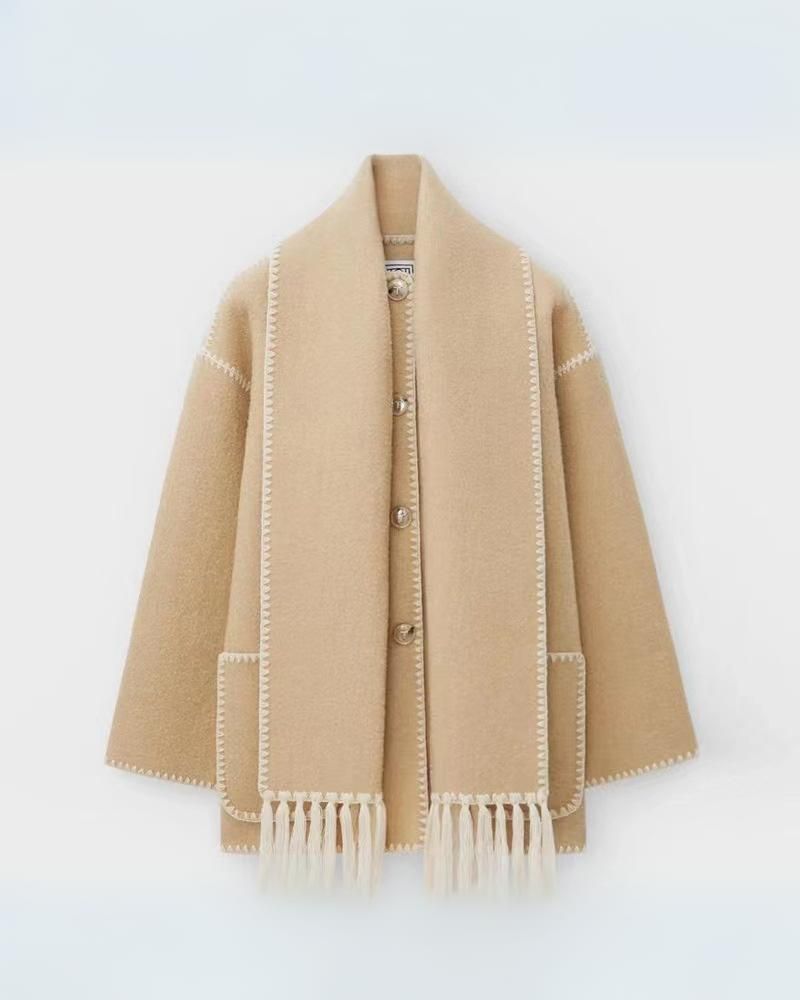 SUMA - Hepburn Style Woolen Cape Coat RSA11568