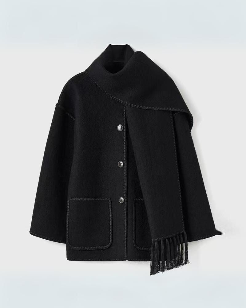 SUMA - Hepburn Style Woolen Cape Coat RSA11568
