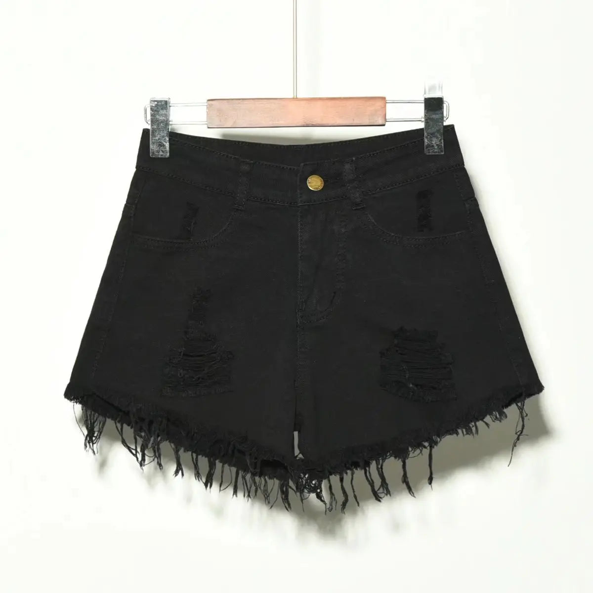 Women's irregular denim shorts hercurva