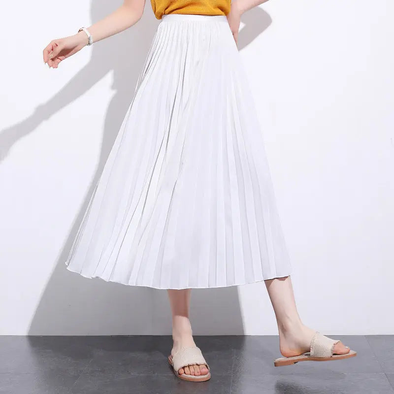Solid color pleated skirt hercurva