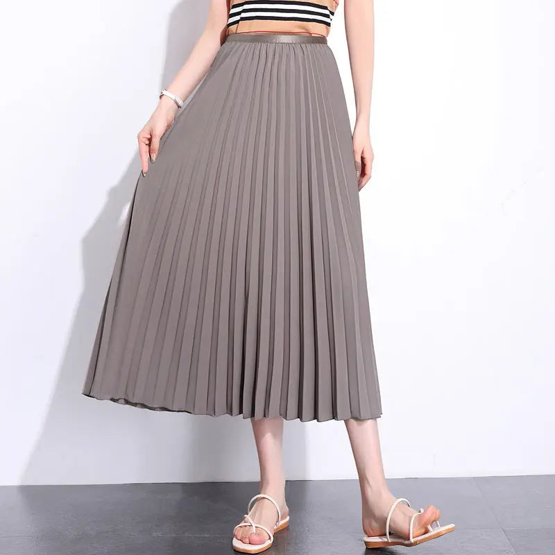 Solid color pleated skirt hercurva