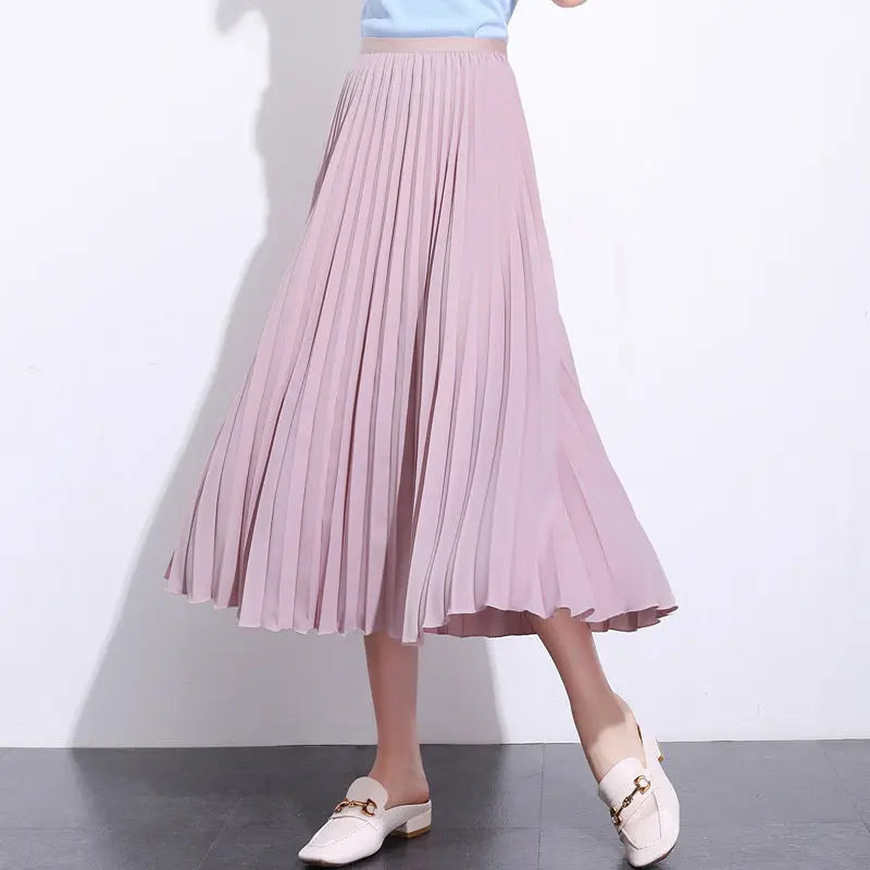 Solid color pleated skirt hercurva