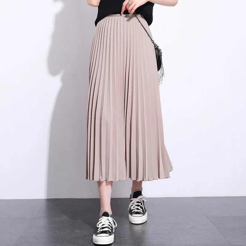 Solid color pleated skirt hercurva