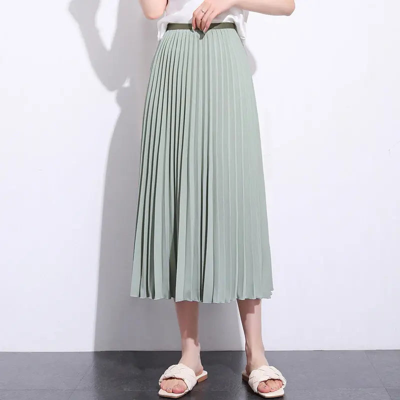 Solid color pleated skirt hercurva
