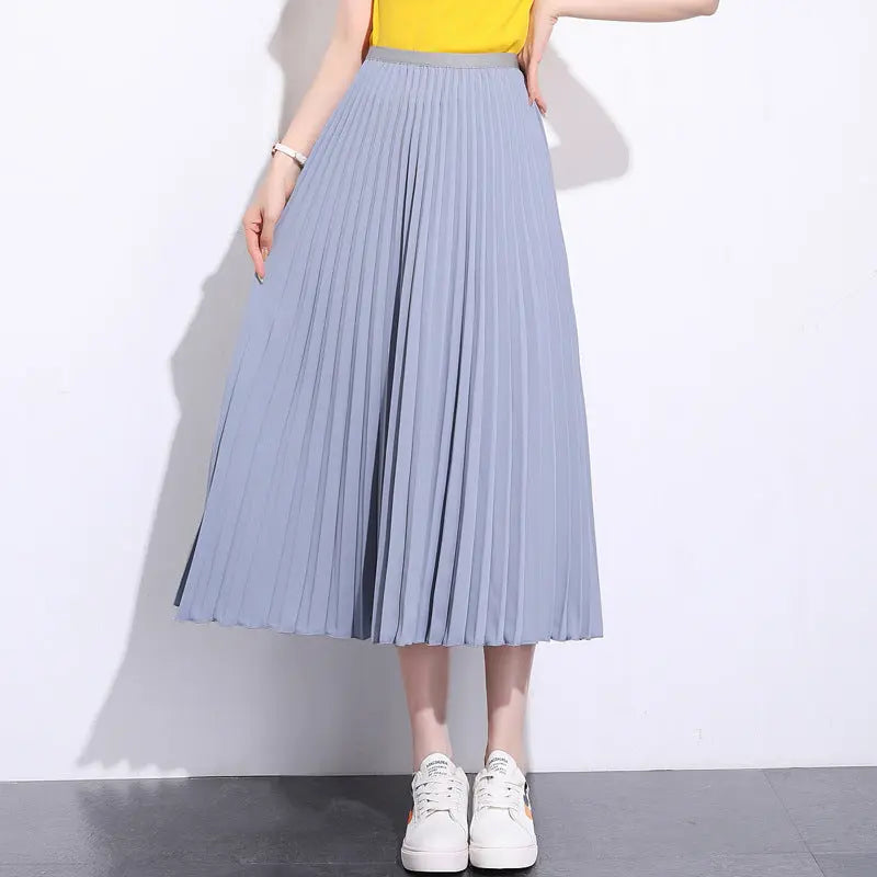 Solid color pleated skirt hercurva