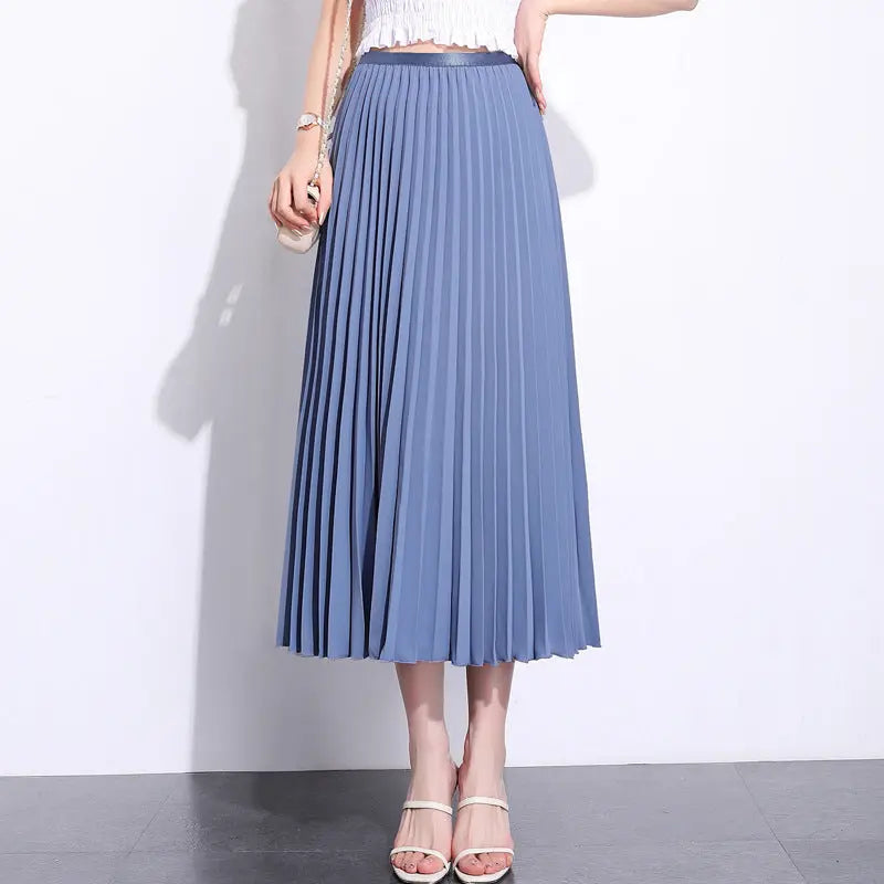Solid color pleated skirt hercurva